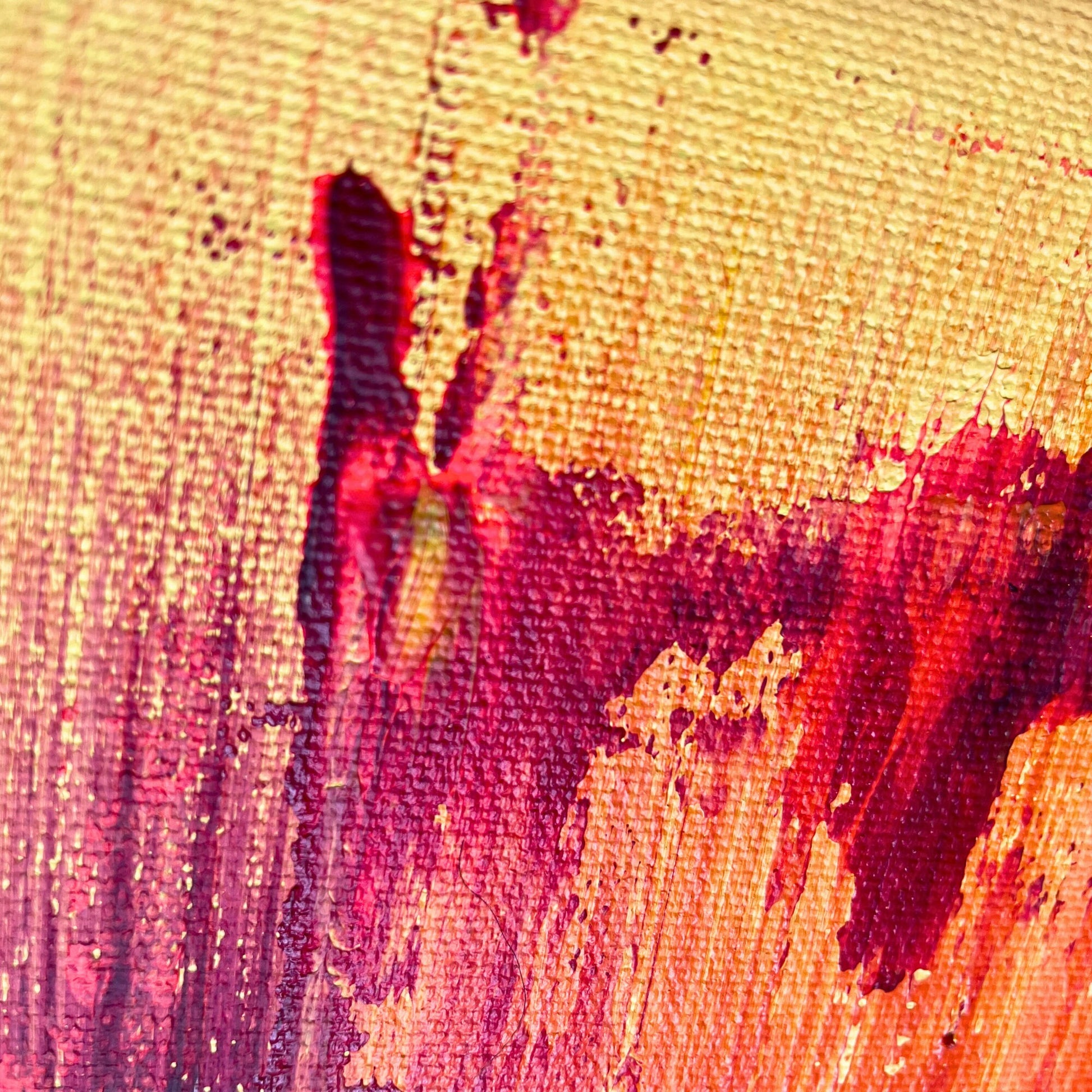  Nahaufnahme der Farbstruktur mit Rot-, Gelb- und Orangetönen
